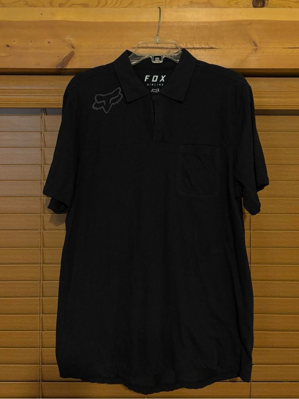 Fox Black Short-Sleeve Polo with Subtle Logo